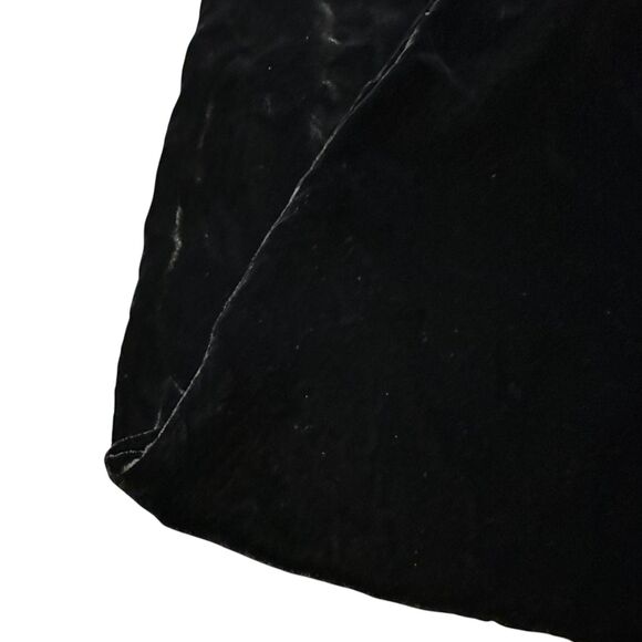 Express Womens Silk Blend Velvet Pants Sz Large Black Elastic Waist Drawstring - Picture 3 of 5